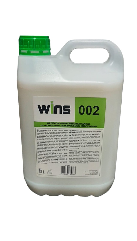 Gel de Manos Wins 5l