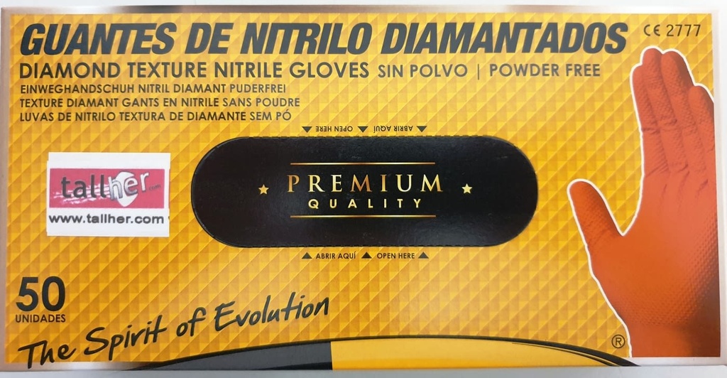 Guantes Diamantados Naranja T-M