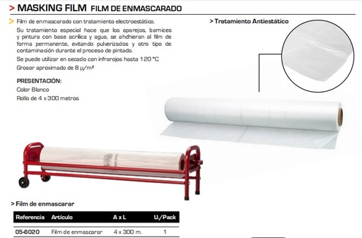 [05-8020] Film Cubre coches 4x300m