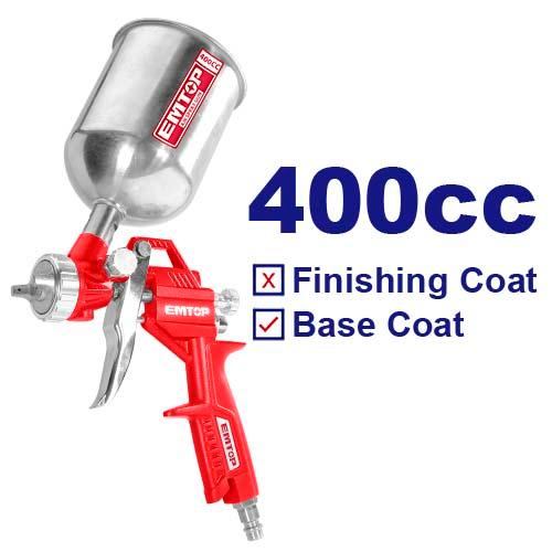 [EASGO4001] Pistola Spray 1.5mm EMTOP - 400cc-3-4 BAR compresor